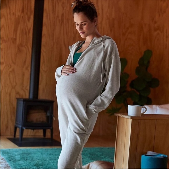 FP Movement X Hatch Maternity Warm Up Jumpsuit Heather Cozy Warm NEW - Picture 1 of 7